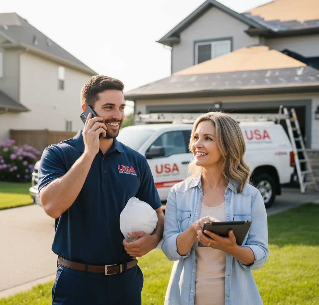 USA Roof Repair Experts customer support in Grayson